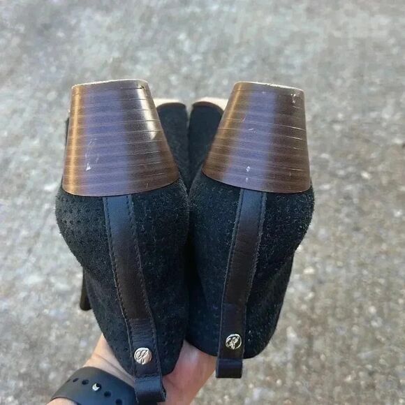 Sam Edelman Rio Suede Perforated Booties - Picture 8 of 11